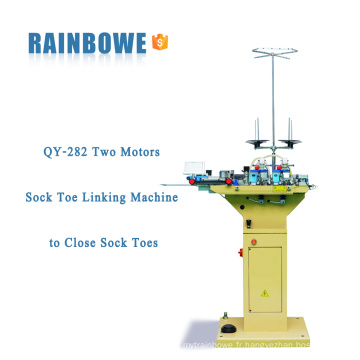 QY-282 Deux orteils de chaussette de moteurs reliant la machine pour fermer des orteils de chaussette